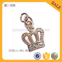 MC308 Hang tag supply gold brand metal chain tag for clothing